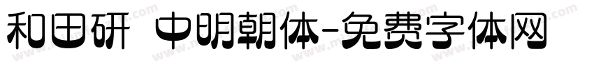 和田研 中明朝体字体转换